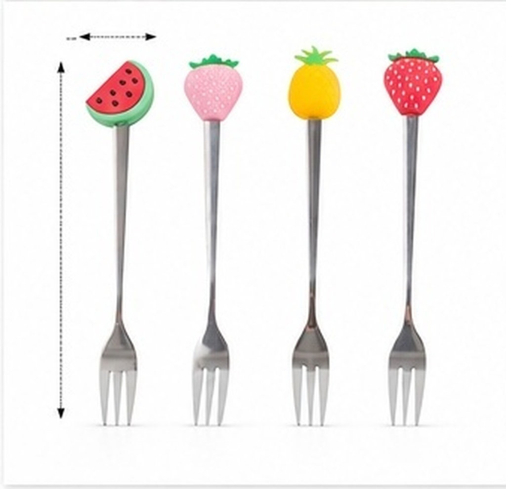 Kitchen Gadgets Gold - 4 forchette da frutta in acciaio